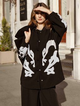 Nakışlı Krep Ceket