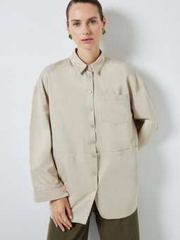 Oversıze Poplin Gömlek