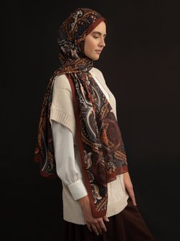 Etnik Desenli Cok Renkli Şal