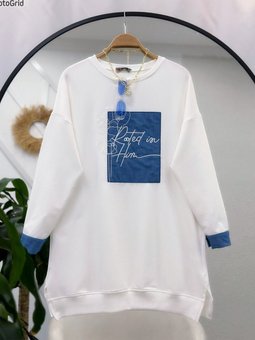 Kot Armalı Nakışlı Sweat