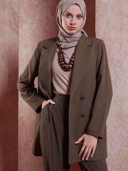 Kruvaze Yaka Blazer Ceket 44648