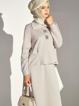 Taşlı Etekli Eşofman Takım 45131