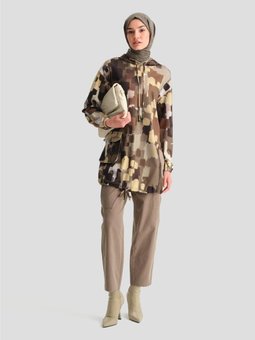 Baskılı Scuba Sweat 24k4307 Yeşil