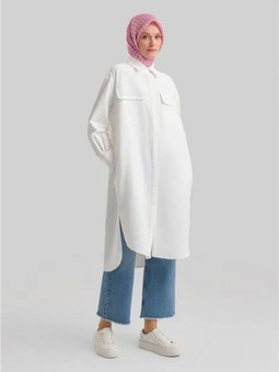 Cepli Tunik Elbise Ort4740 Ekru