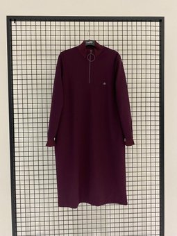 Fermuar Ve Yüksek Yaka Tunik