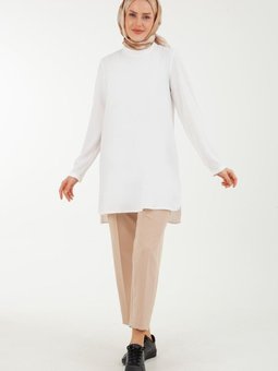 Kemer Detay Havuç Pantolon Bej