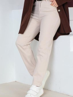 27064 Kemerli Pantolon Bej