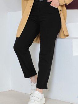 27064 Kemerli Pantolon Siyah