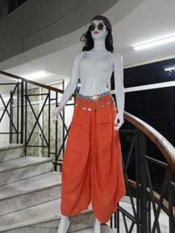 Renkli İtalyan Cepli Keten Şalvar Pantolon