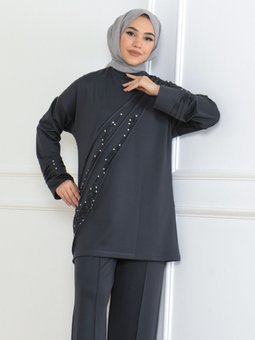 Brc2412 Antrasit Taş Detaylı Takım