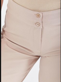 Önden Çift Düğmeli Bol Paça Qys Pantolon 59056 #23 04#