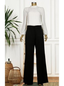 Önden Çift Düğmeli Bol Paça Qys Pantolon 59056 #23 04#