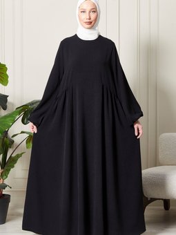 Balon Salaş Kol Aerobin Ferace Elbise Umre Namaz Anne Elbisesi Geniş Kalıp