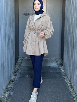 Theresa Kısa Trençkot Toprak