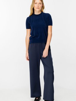 Beli Lastikli Scuba Lacivert Pantolon