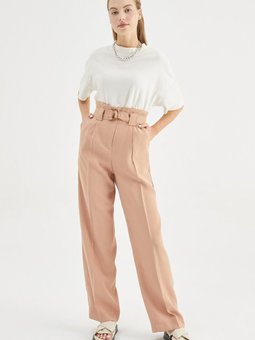 Organik Palazzo Pantolon Kumtaşı