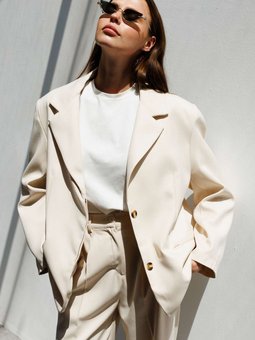 Premium Kemerli Blazer Taş Ceket