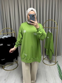 Baskılı Oversize Kesim Standart Beden Tunik