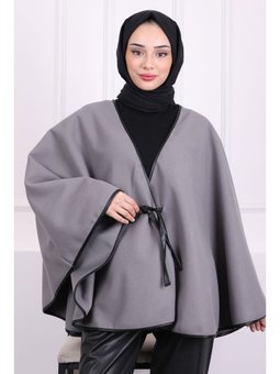 Gri Biyeli Bel Bağlamalı Panço