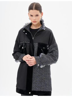 Püskül Detaylı Ceket Siyah