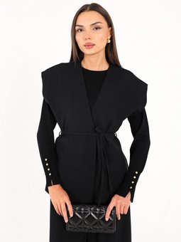 Siyah Krep Yelek 32 2244