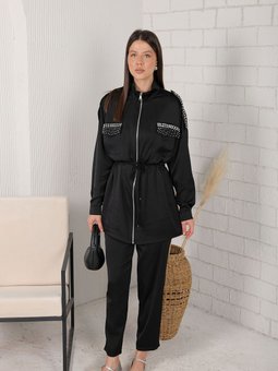 Siyah Omzu Ve Cebi Taşlı Takım 32 2055 1