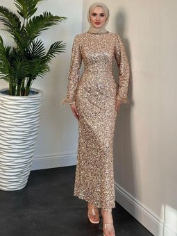 Anais Pul Payet Abiye Elbise Dore