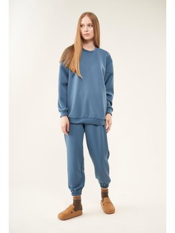 Üçgen Detaylı Sweatshirt İndigo