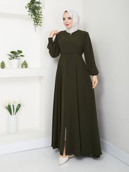 Mevlana Ortası Işlemeli Medine Ipeği Yazlık Ferace