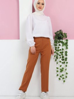 Kumaş Pantolon Taba 10488