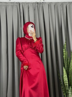 Sare Abiye Elbise Kırmızı