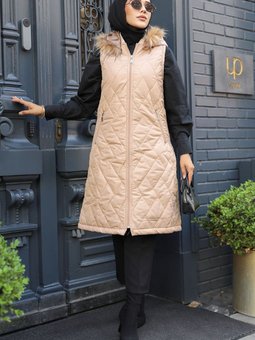 Kapüşonlu Bisküvi Şişme Yelek 80151bs