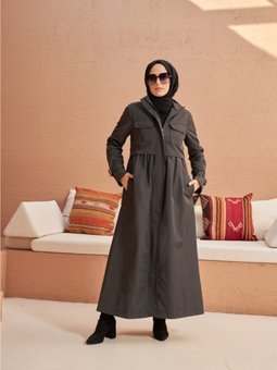 Gizli Fermuarlı Kap Antrasit 6302