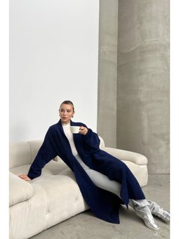 Uzun Salaş Triko Lacivert Hırka