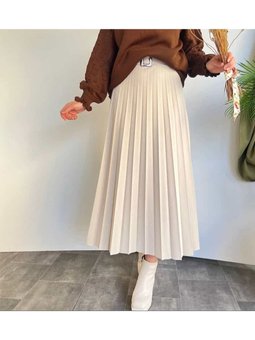 Kadın Kemer Detaylı Pileli Etek Oversize