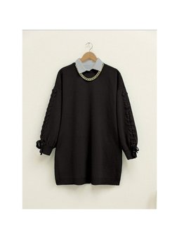 Kolu Örgü Detaylı Tunik