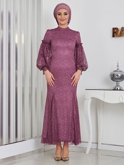 Eylül Lila Abiye Elbise