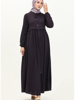 Fermuarlı Ferace 0569 04 Mor