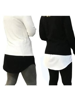 Yarım Gömlek Altı Siyah Beyaz 2li Takım