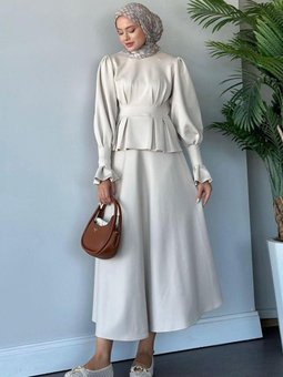 İsabel Etekli Takım Bej