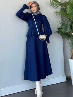 İsabel Etekli Takım Lacivert