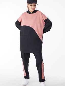 13121 Gul Kapüşonlu Uzun Kol Eşofman Takımı