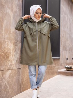 Trenç Yağmurluk Haki 13149