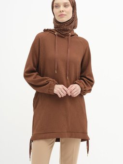 Kapüşonlu Sweat Kahve