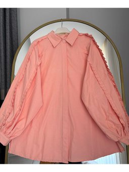 Kolları Pileli Tesettür Gömlek