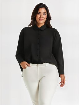 Büyük Beden Siyah Gömlek