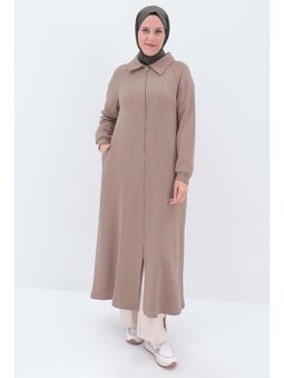 Kuplu Şömiziye Yakalı Ferace Bej