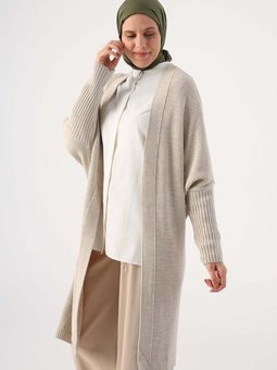 Taş Önü Açık T Kol Triko Hırka