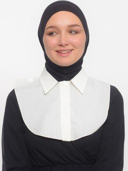 Düz Gömlek Yaka Hazır Iç Boyunluk Kurtarıcı Yakalık Ekru