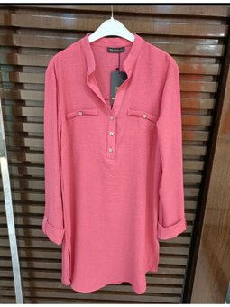 Uzun Airobin Bluz Düğmeli